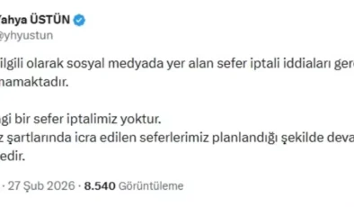 THY İran Seferleri İptal Edilmedi